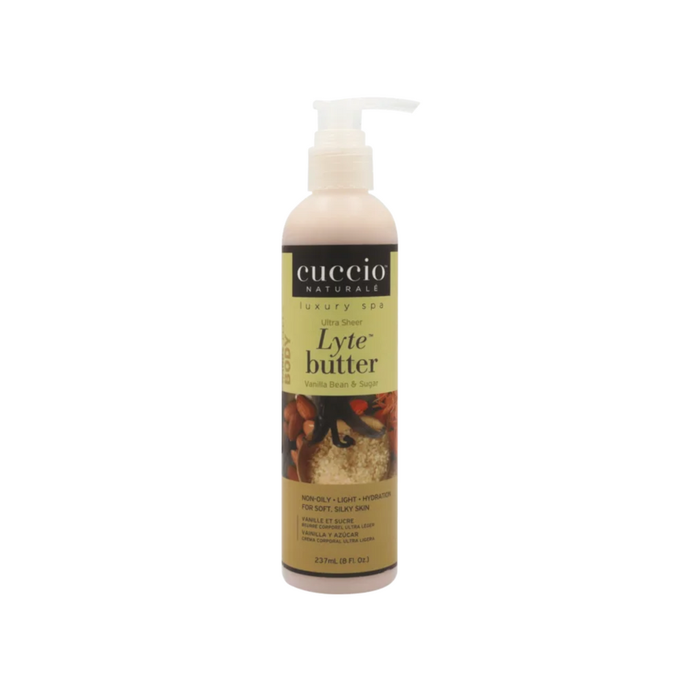 CUCCIO_Lyte Butter - Beurre corporel ultra léger_237ml-Vanille et sucre_Gisèle produits de beauté