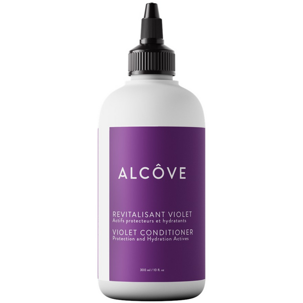 Alcove Revitalisant violet, format 300ml, actifs protecteurs et hydratants.
