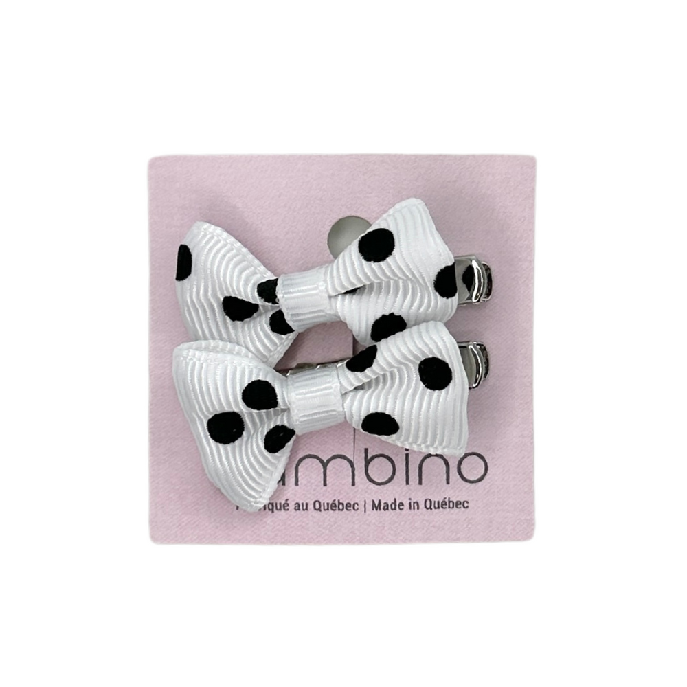 Bambino - Barette croco boucle avec petit pois-Accessoires de coloration||Hair Color Accessories-BALUCHON-Blanc-Gisèle produits de beauté