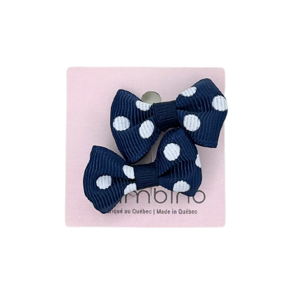 Bambino - Barette croco boucle avec petit pois-Accessoires de coloration||Hair Color Accessories-BALUCHON-Bleu marin-Gisèle produits de beauté