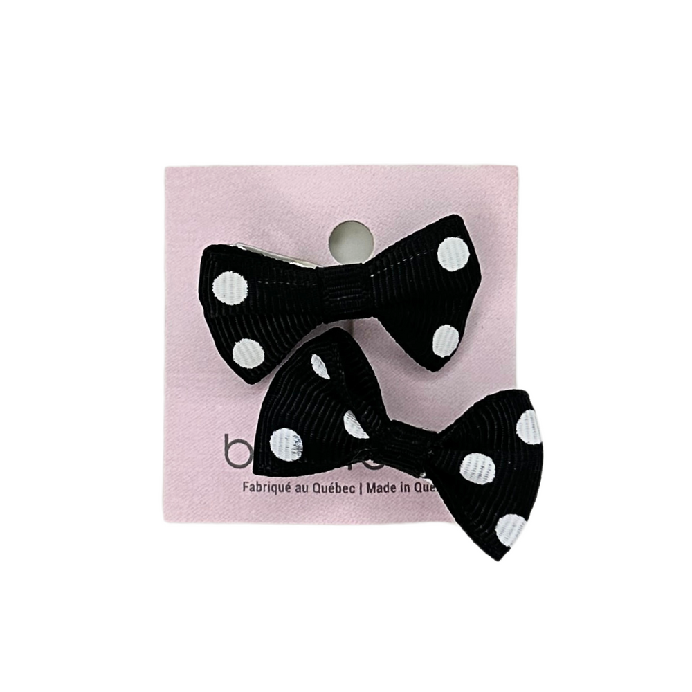 Bambino - Barette croco boucle avec petit pois-Accessoires de coloration||Hair Color Accessories-BALUCHON-Noir-Gisèle produits de beauté