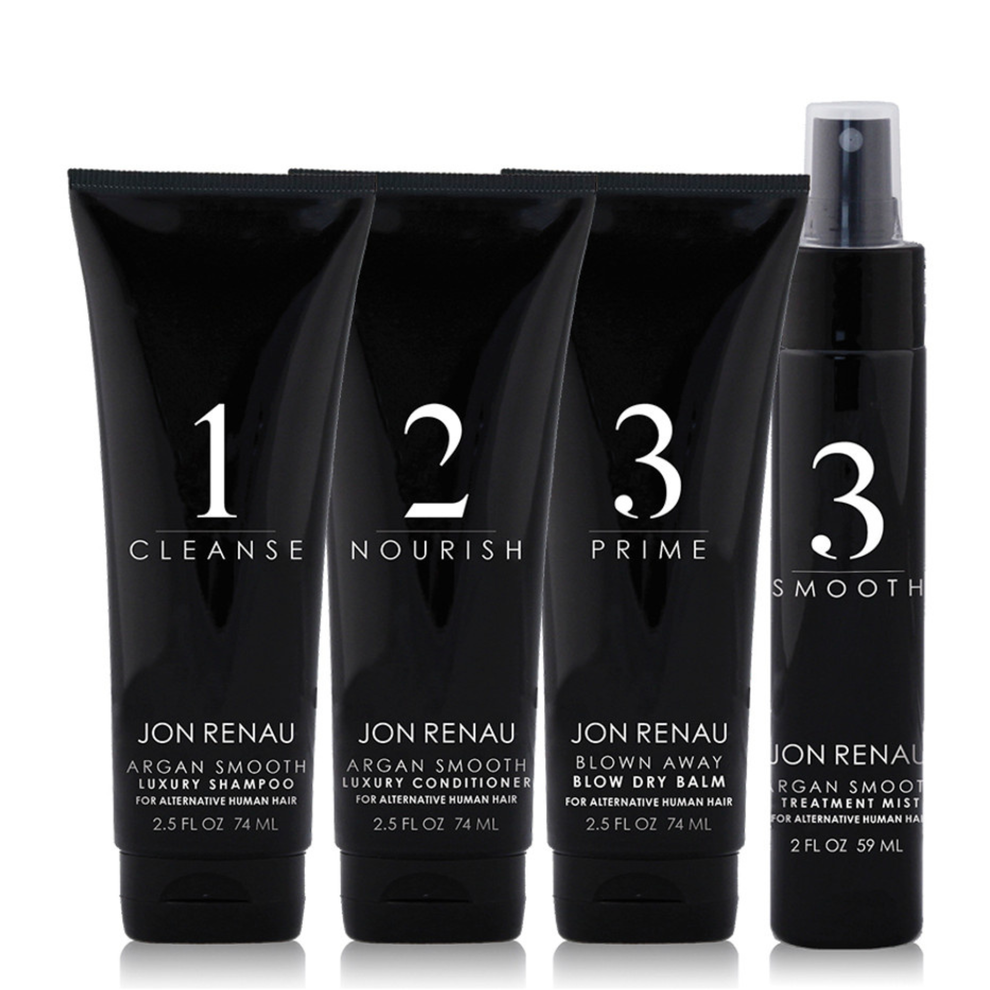 Jon Renau Human Hair Care System 5 piece kit Gisele produits de beaute