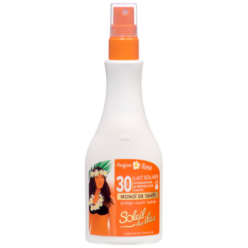 SOLEIL DES ÎLES_Lait solaire au Monoï de Tahiti_150ml-30FPS_Gisèle produits de beauté