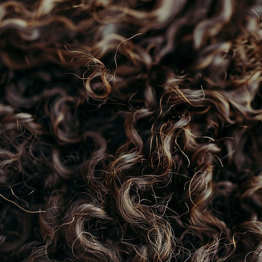 Gros plan sur des cheveux bouclés et crépus naturels