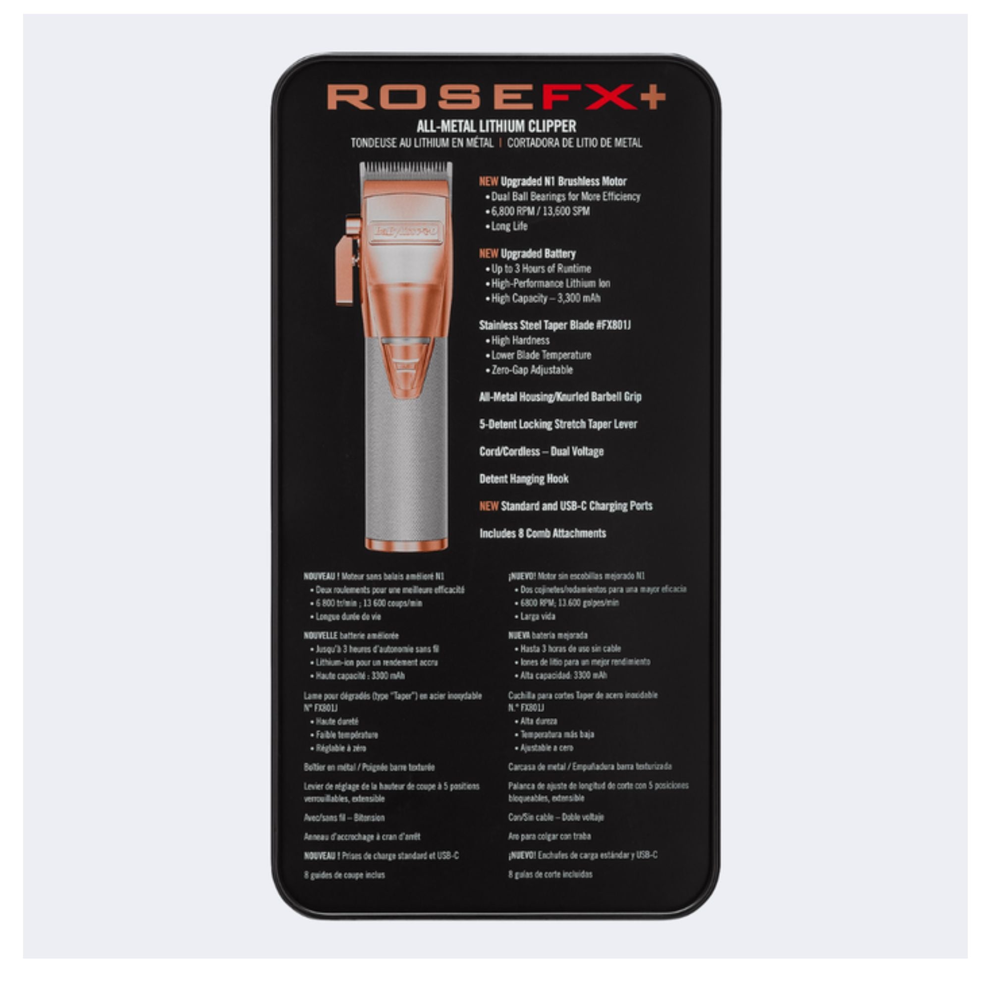 ROSEFX + - TONDEUSE MÉTALLIQUE LITHIUM