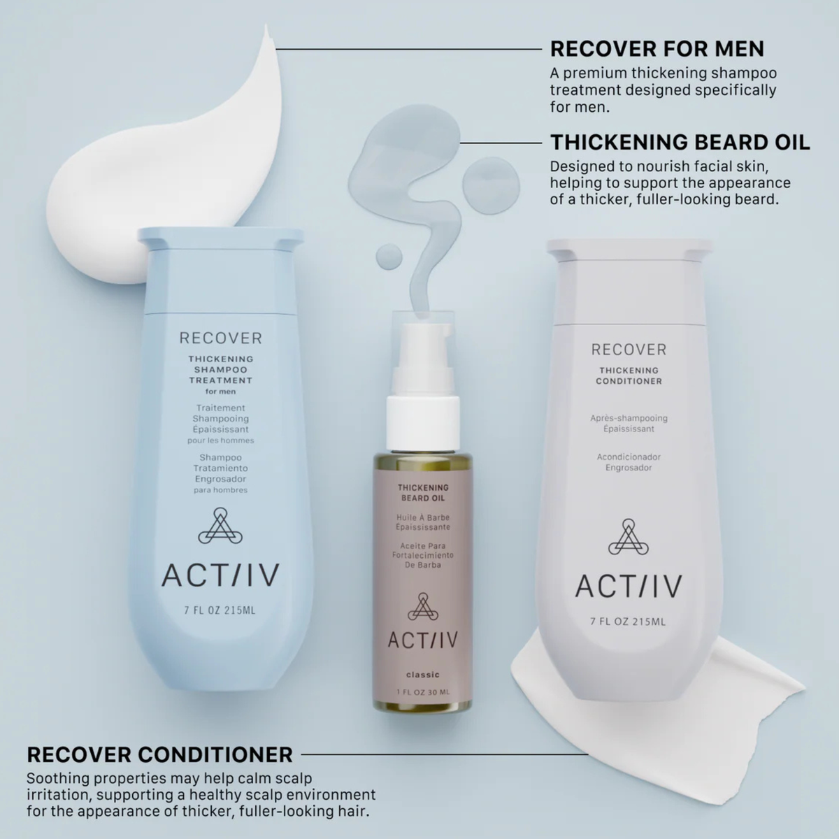TRIO - RECOVER HOMME + HUILE CLASSIQUE