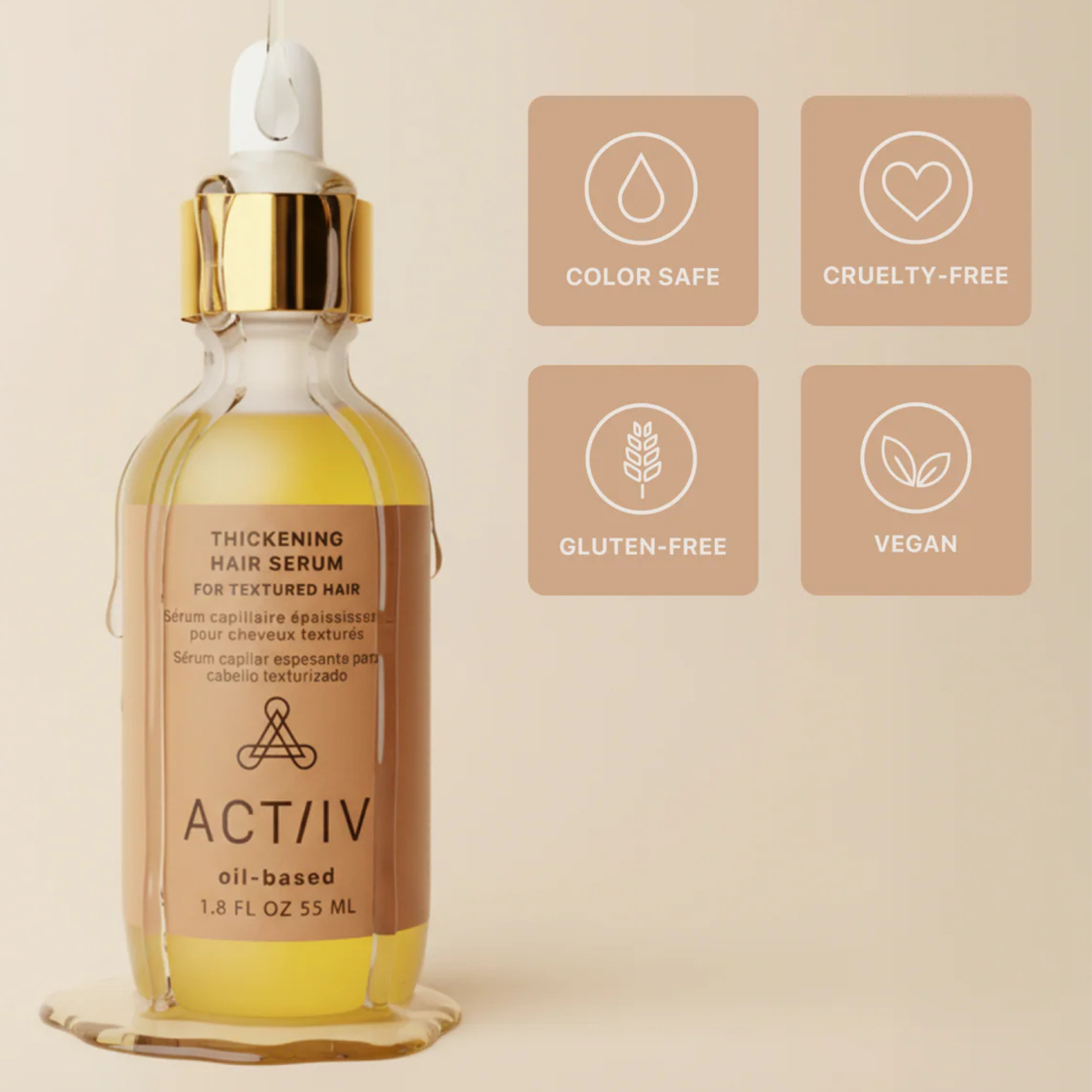 SÉRUM CAPILLAIRE ÉPAISSISSANT À BASE D'HUILE