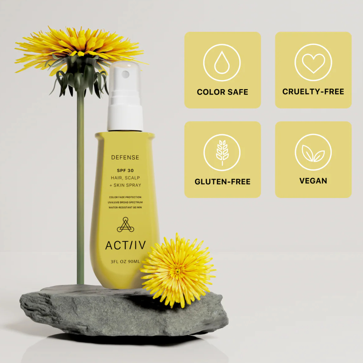 DEFENSE - SPF 30 SPRAY FOR HAIR, SCALP AND SKIN