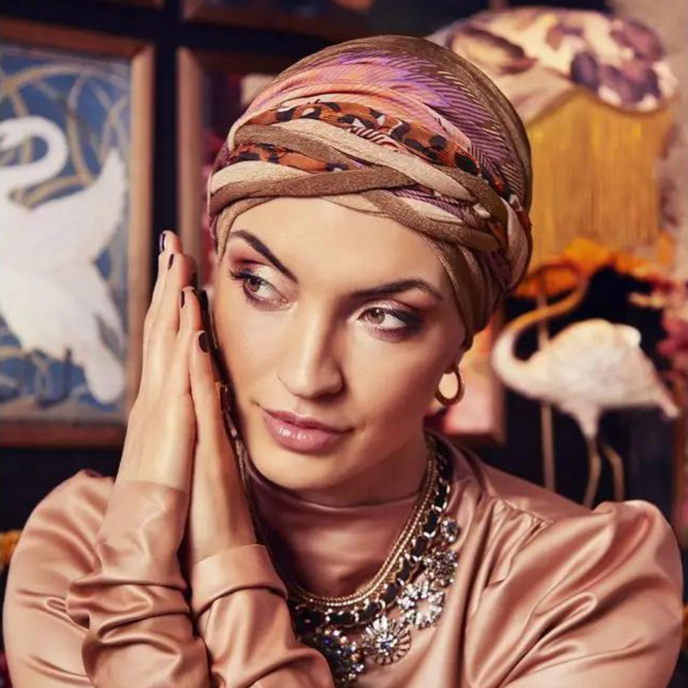 Scarlett boho turban-Bandeaux et foulards||Headbands and head scarves-CHRISTINE HEADWEAR-Gisèle produits de beauté