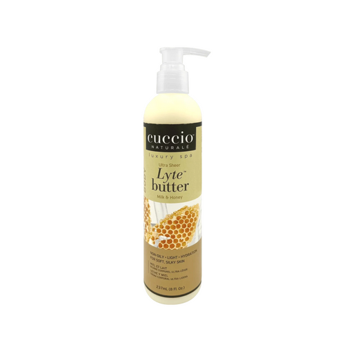 CUCCIO_Lyte Butter - Beurre corporel ultra léger_237ml-Miel et lait_Gisèle produits de beauté