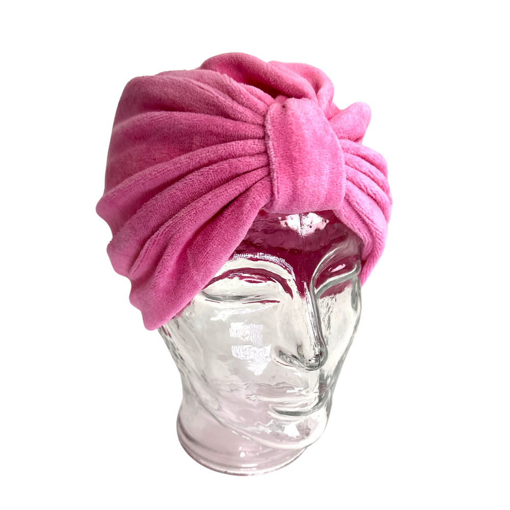 Bonnet Serviette-Bandeaux et foulards||Headbands and head scarves-FIRST LADY-Rose-Gisèle produits de beauté