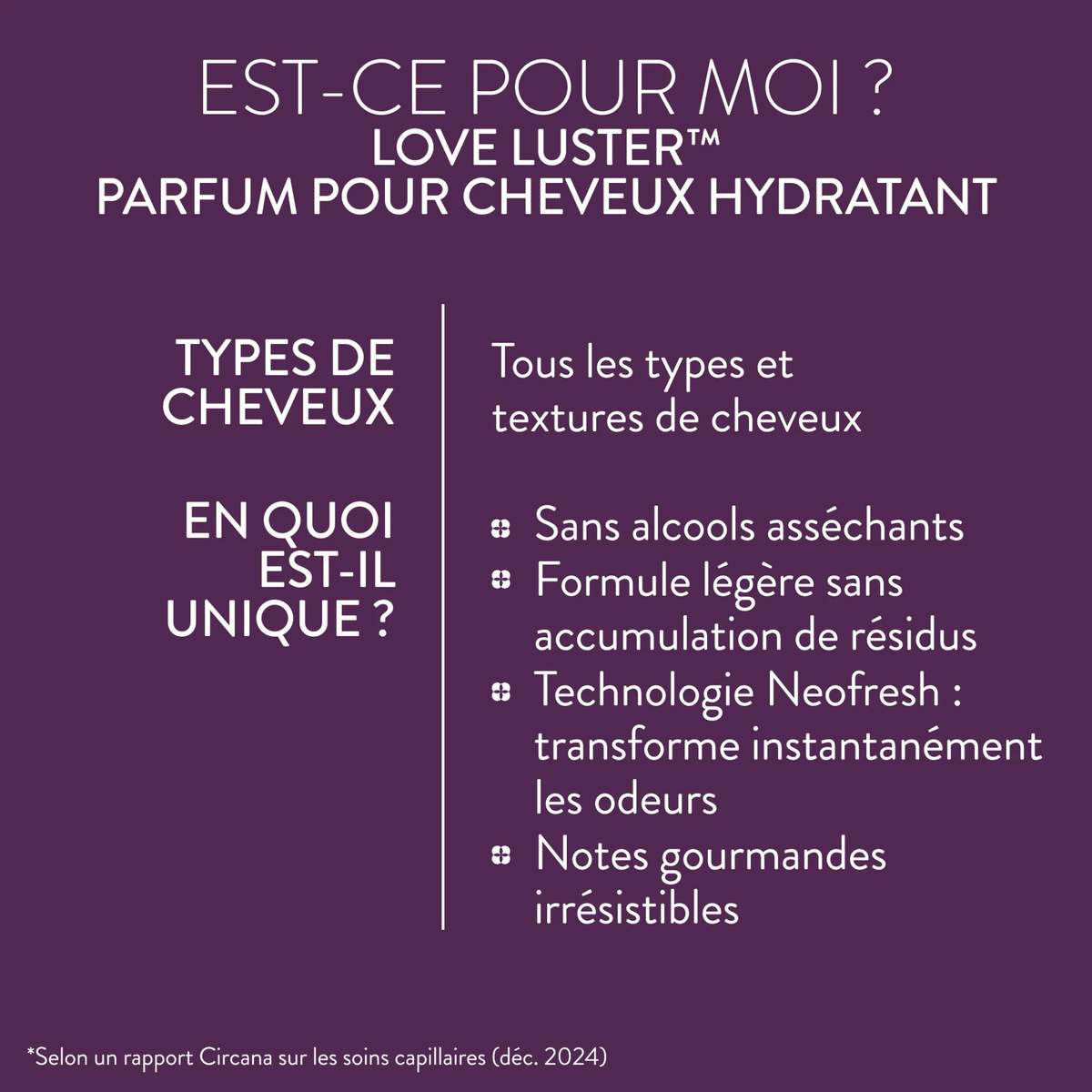 LOVE LUSTER - PARFUM POUR CHEVEUX