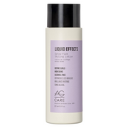 Flacon blanc AG Care Liquid Effects avec bouchon noir et étiquette mauve, lotion coiffante extra-ferme pour définir les boucles et apporter une brillance intense.