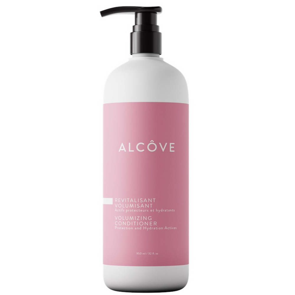 Alcove Revitalisant volumisant, format 950ml, actifs protecteurs et hydratants.