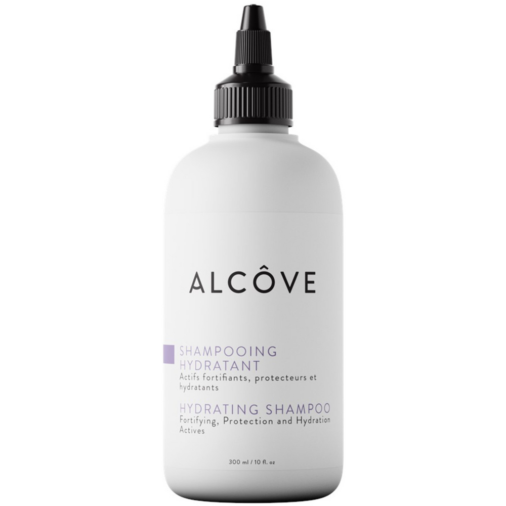 Alcove Shampooing hydratant, format 300ml, actifs fortifiants, protecteurs et hydratants.