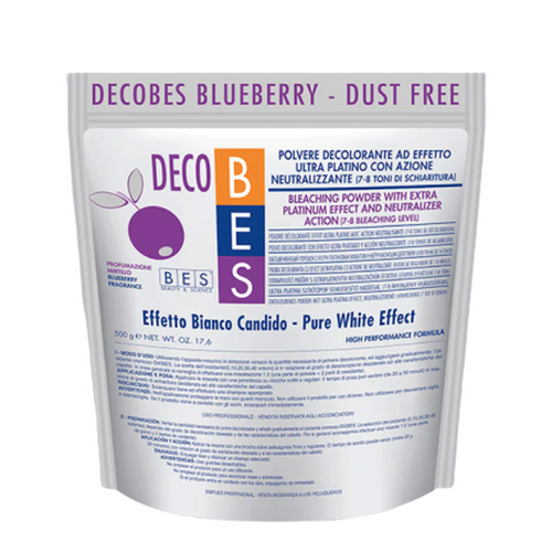 Des Decobe, format 500g, Deco blueberry pure white.