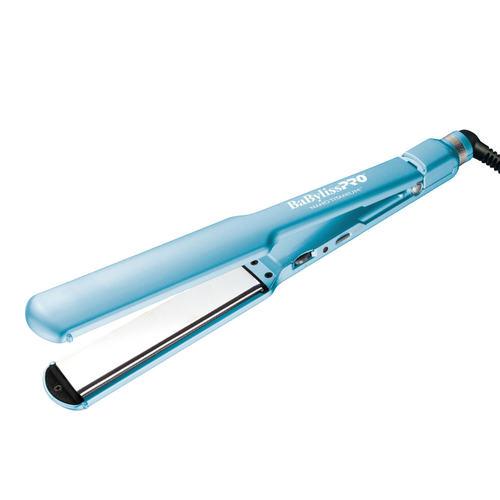 BABYLISS PRO_Fer plat - Nano-titane & céramique_1 à 1 1/2po-Bleu_Gisèle produits de beauté