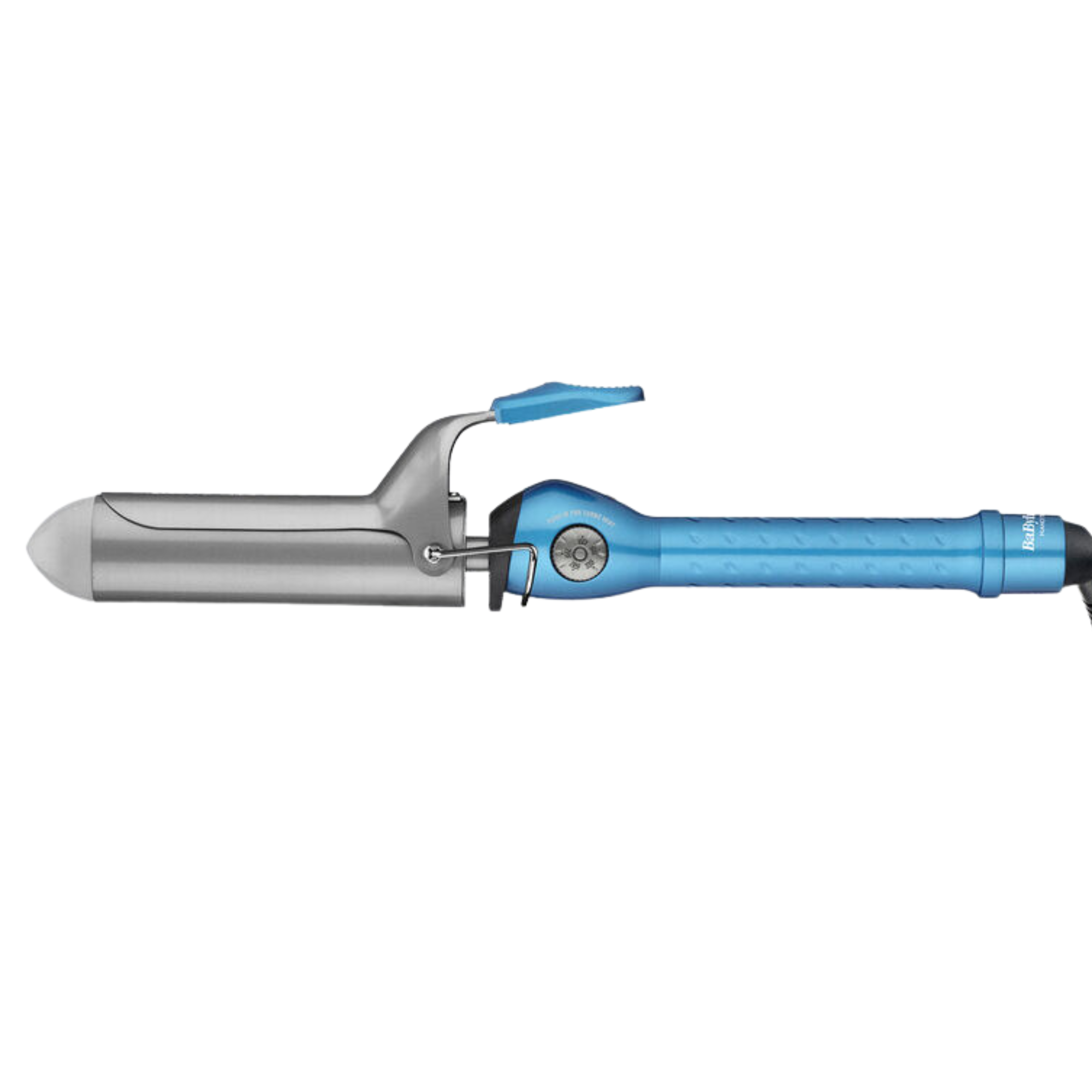Fer à friser à ressort BaBylissPRO Nano Titanium bleu de 1 1/2 pouce atteignant une température de 450°F.