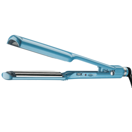 BABYLISS PRO_Nano-Titane & Céramique - Fer plat à plaques courbées_1 1/2 po-Bleu_Gisèle produits de beauté