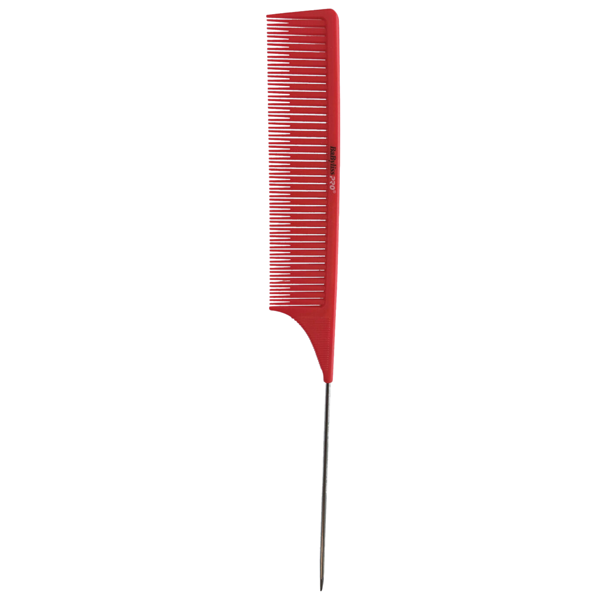 BABYLISS PRO_Peigne pour coloration avec tige en métal_10 po-Rouge_Gisèle produits de beauté