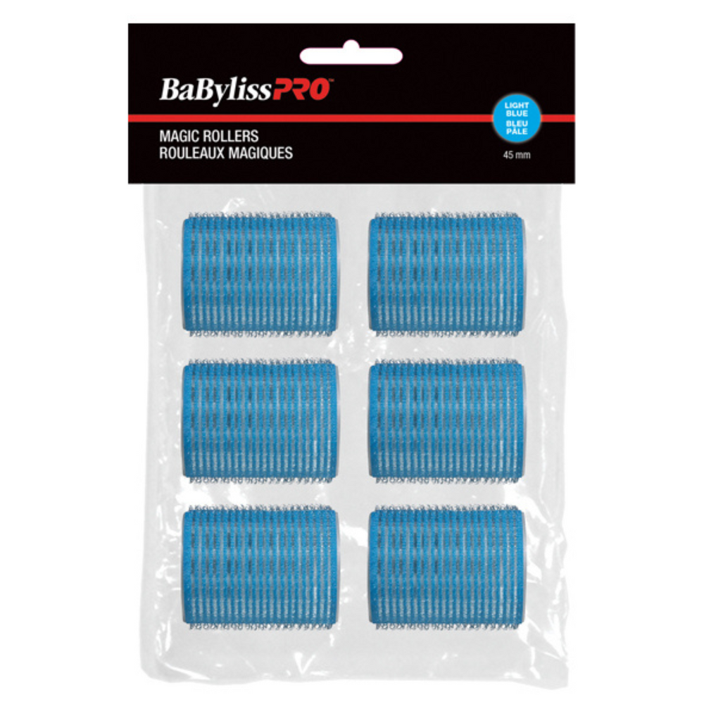 BABYLISS PRO_Rouleaux magiques autofixants_6pcs-Bleu pale(45mm)_Gisèle produits de beauté