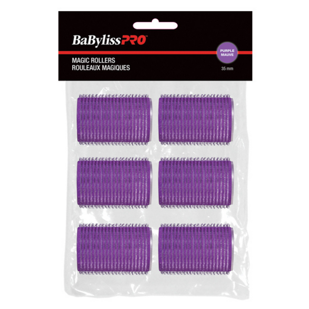 BABYLISS PRO_Rouleaux magiques autofixants_6pcs-Mauve(35mm)_Gisèle produits de beauté