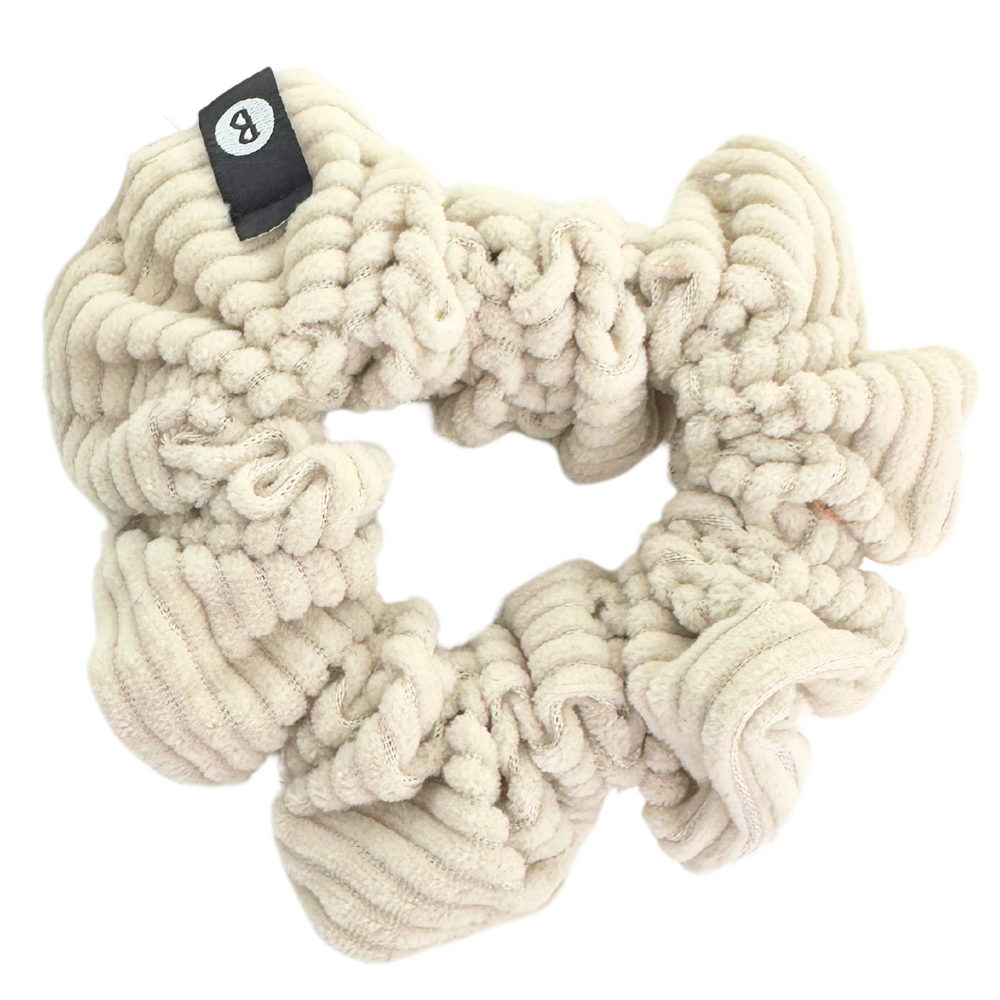 Baluchon - Élastique chouchou corduroy-Accessoires de coloration||Hair Color Accessories-BALUCHON-Blanc-Gisèle produits de beauté