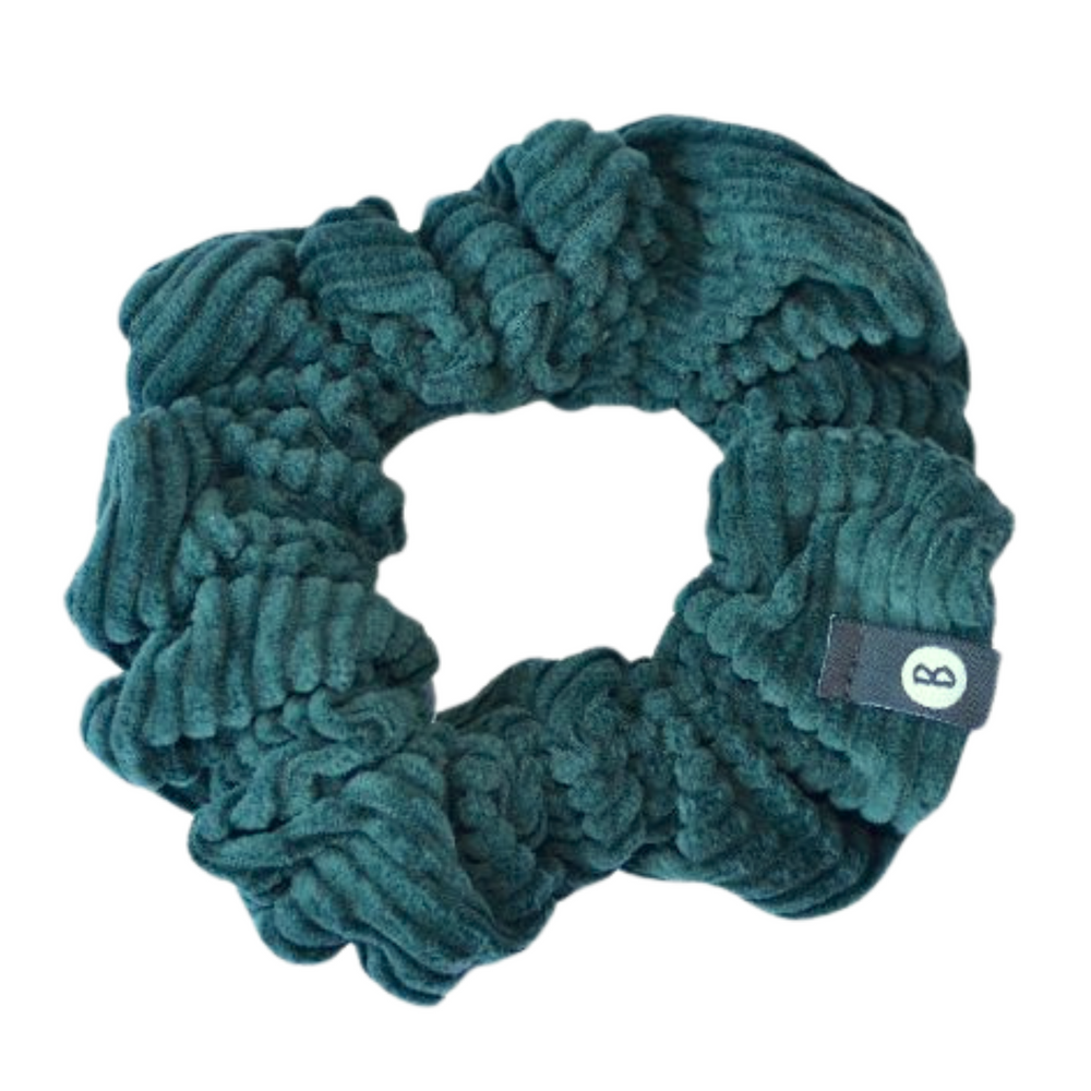Baluchon - Élastique chouchou corduroy-Accessoires de coloration||Hair Color Accessories-BALUCHON-Vert forêt-Gisèle produits de beauté