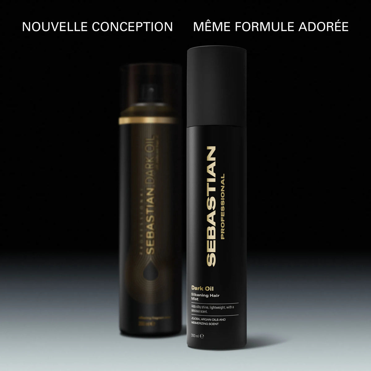 Sebastian Professional Dark Oil Brume Capillaire Lissante et Scintillante, 200 ml.