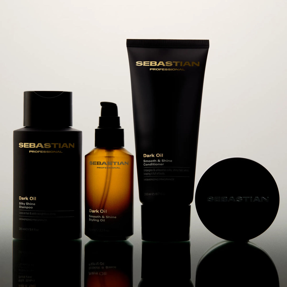 Sebastian Professional Dark Oil Smooth & Shine Huile de Coiffage Lissante et Brillante, 100 ml.