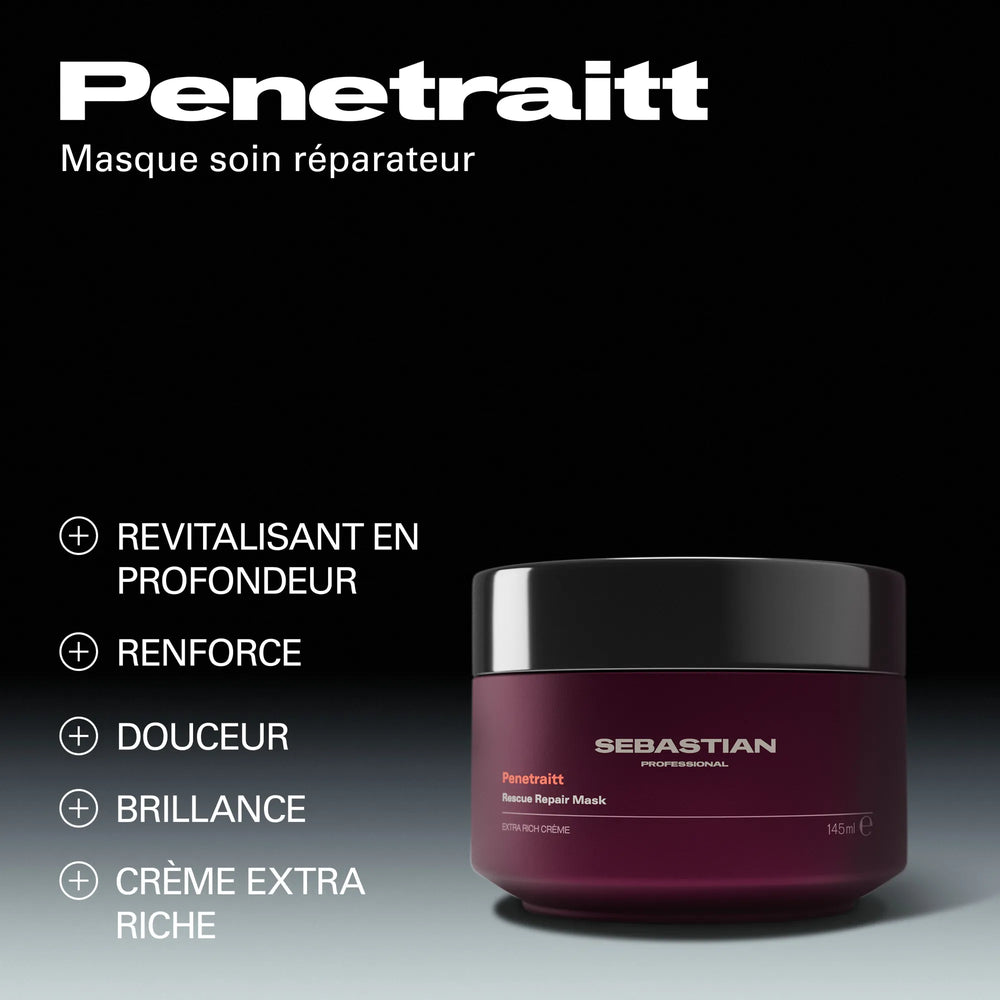 Sebastian Professional Penetraitt Rescue Repair Mask Traitement Réparateur Intense, 145 ml.