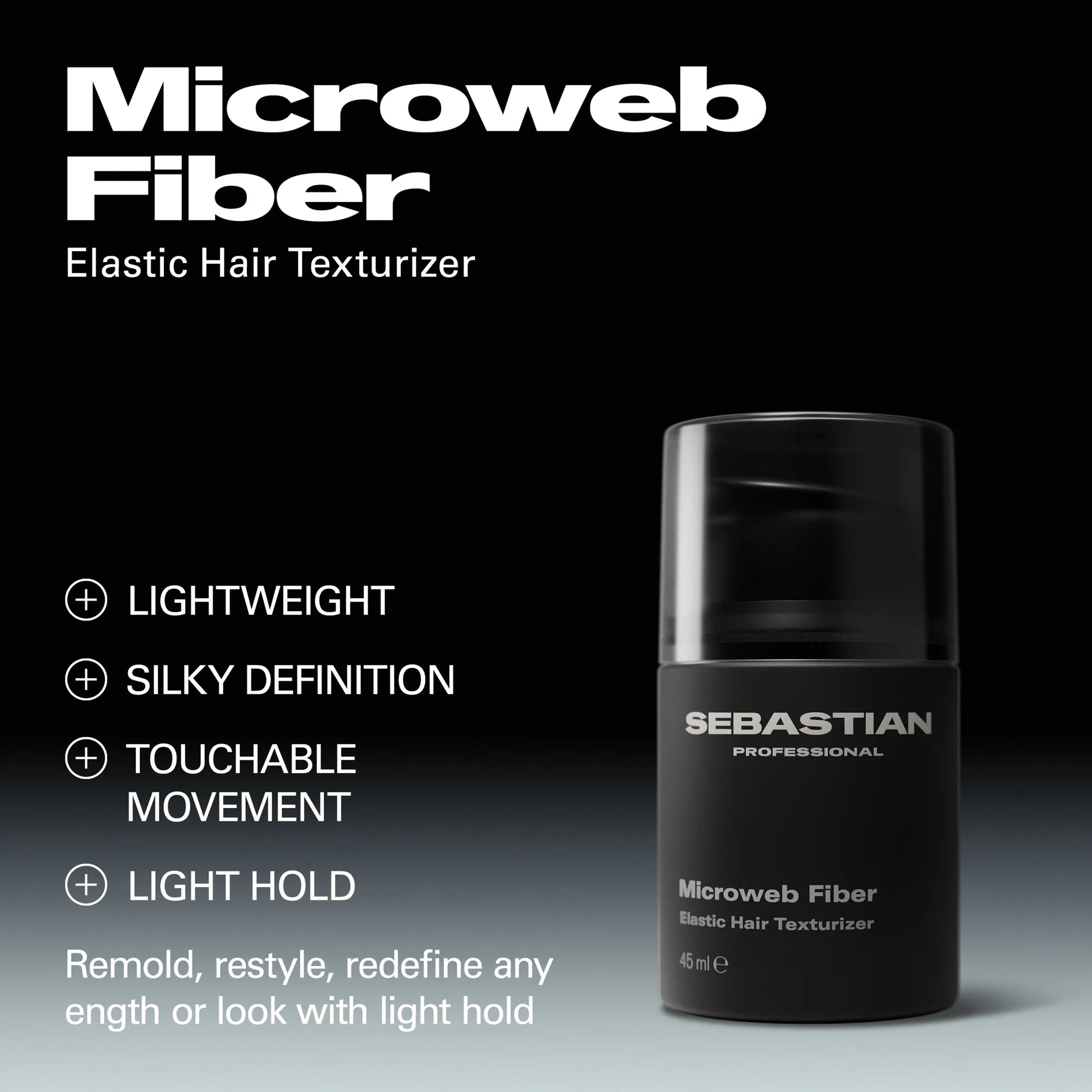 Sebastian Professional Microweb Fiber Elastic Hair Texturizer, 45ml.
