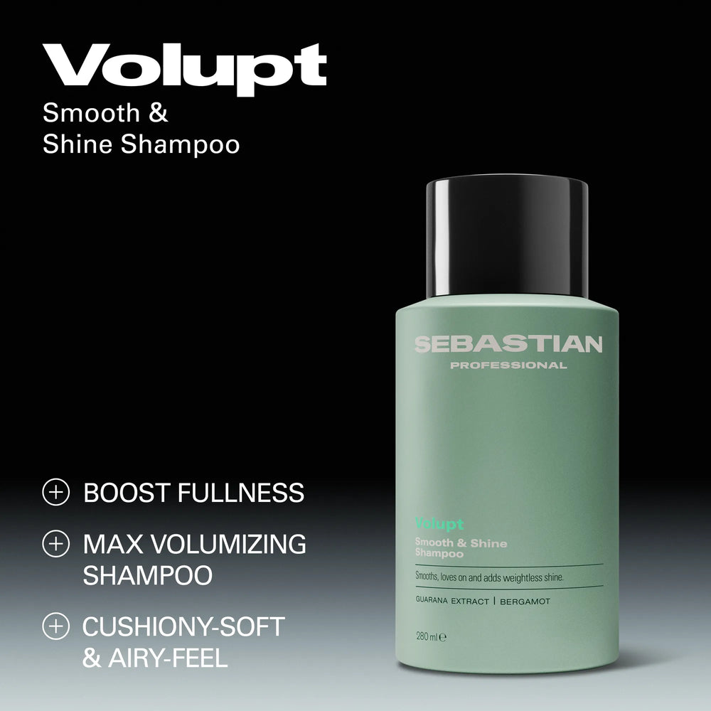 Sebastian Professional Volupt Smooth & Shine Shampooing Lissant et Brillant, 280 ml.