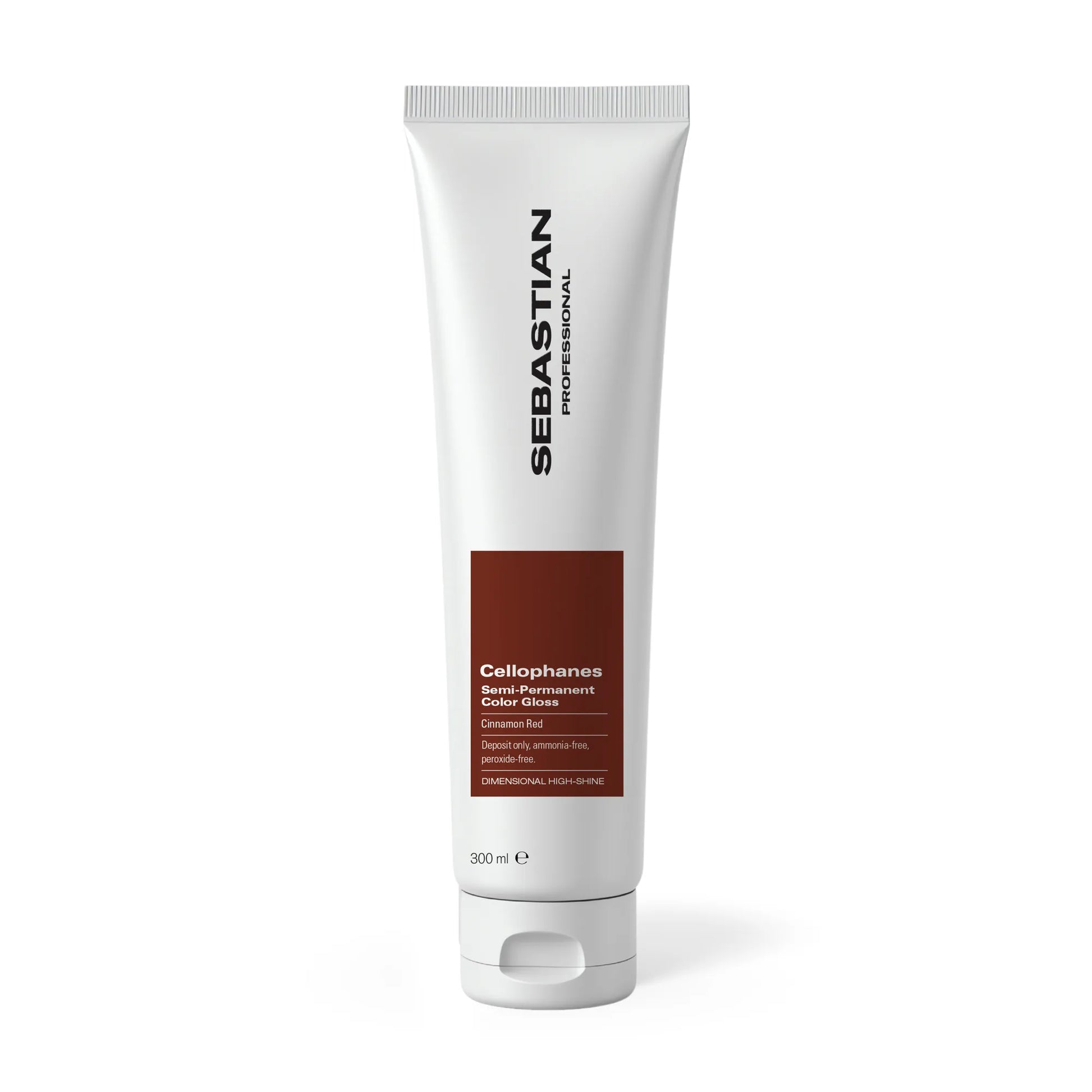 Traitement gloss couleur semi-permanent Sebastian Professional Cellophanes nuance Cinnamon Red, sans ammoniaque et sans peroxyde pour une brillance élevée et un renforcement des cheveux 300ml.