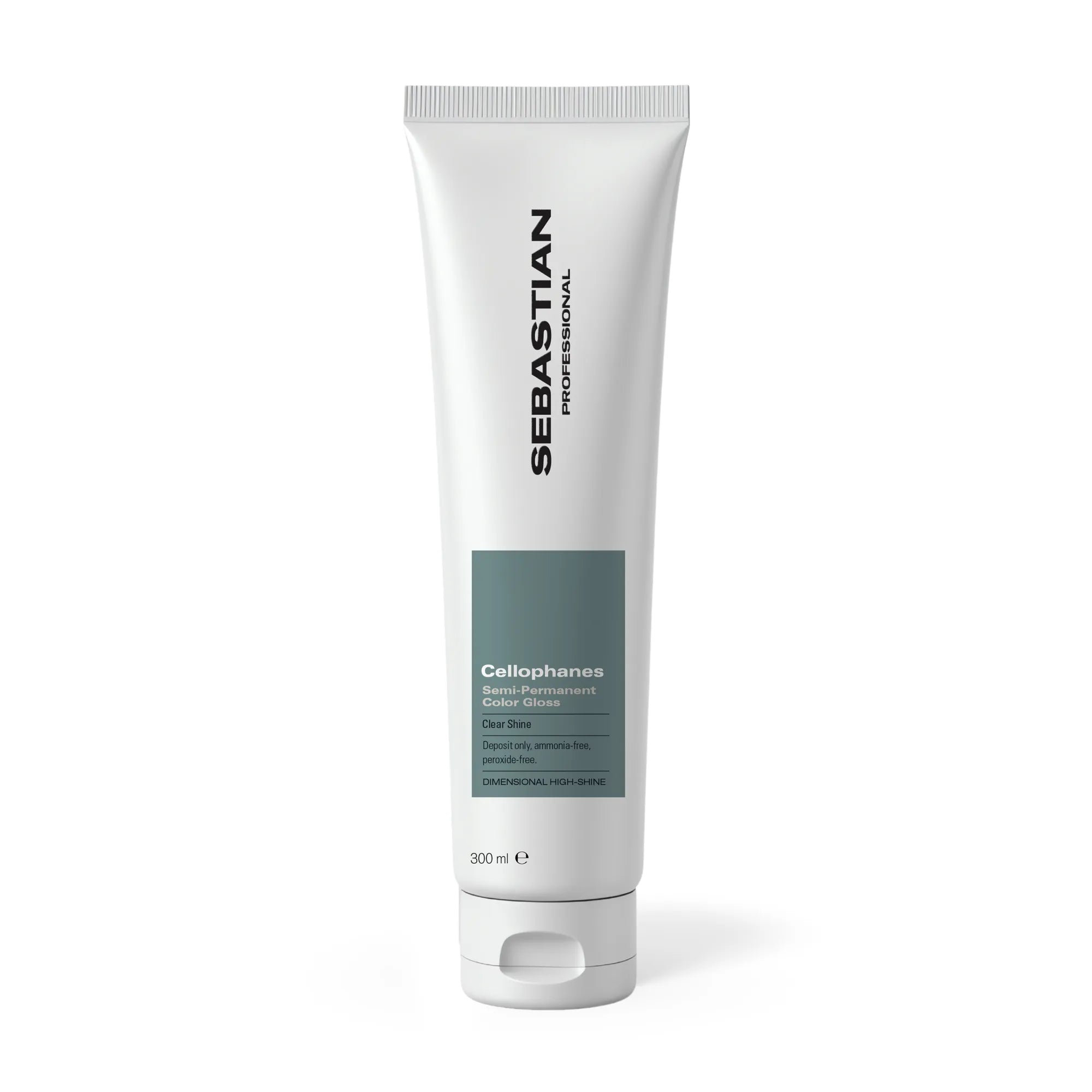 Traitement gloss couleur semi-permanent Sebastian Professional Cellophanes nuance Clear Shine, sans ammoniaque et sans peroxyde pour une brillance élevée et un renforcement des cheveux 300ml.
