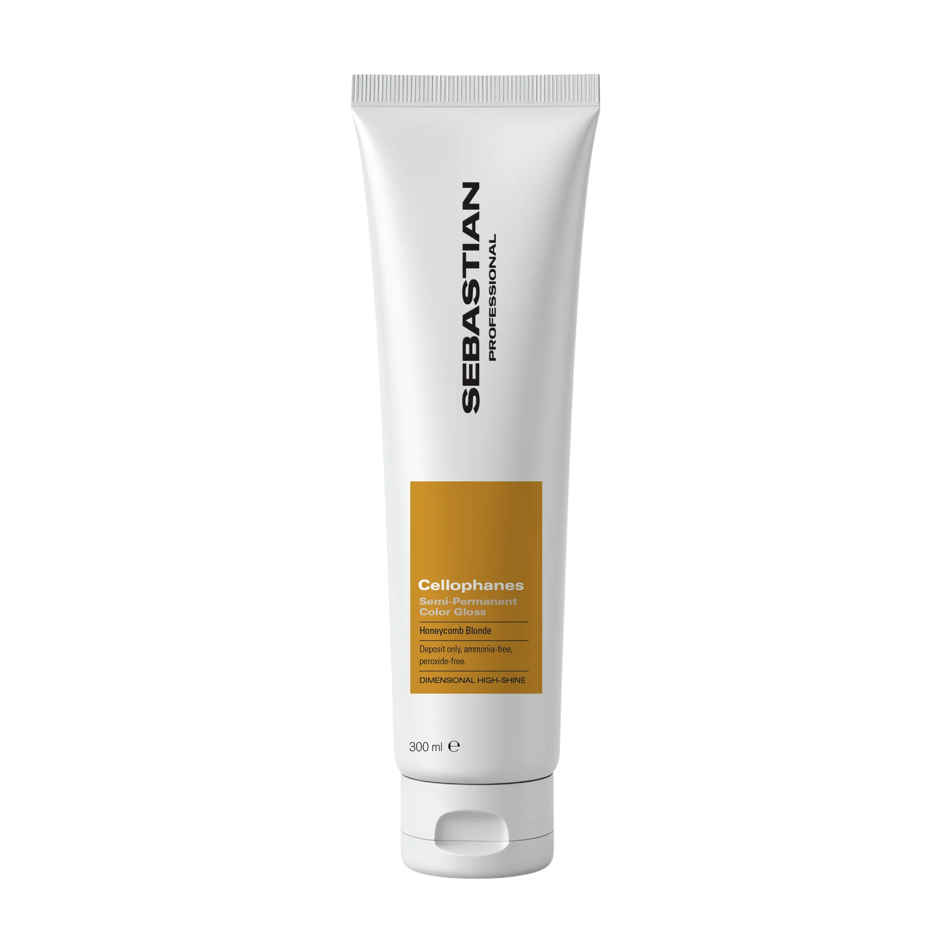Traitement gloss couleur semi-permanent Sebastian Professional Cellophanes nuance Honeycomb Blonde, sans ammoniaque et sans peroxyde pour une brillance élevée et un renforcement des cheveux 300ml.