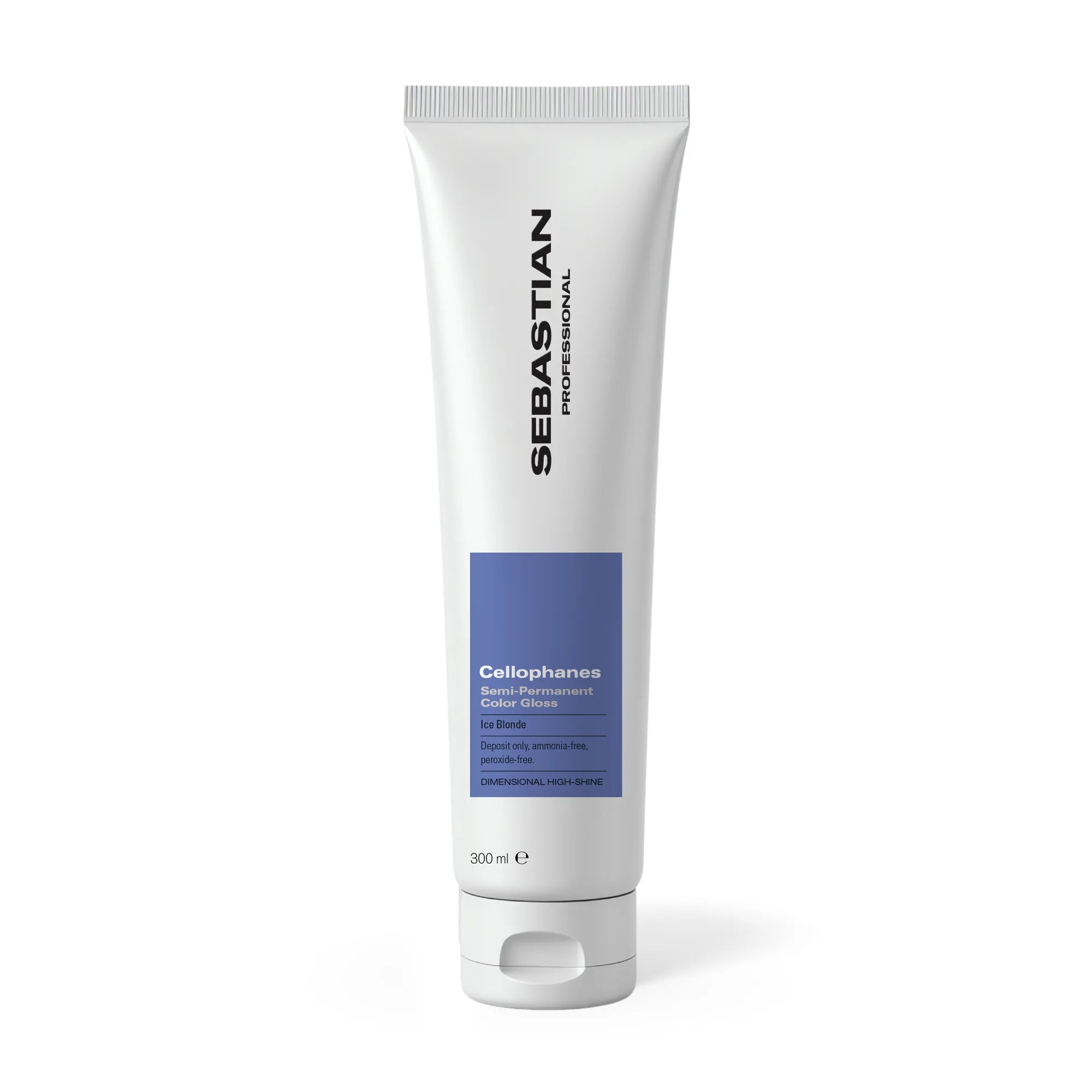 Traitement gloss couleur semi-permanent Sebastian Professional Cellophanes nuance Ice Blonde, sans ammoniaque et sans peroxyde pour une brillance élevée et un renforcement des cheveux 300ml.