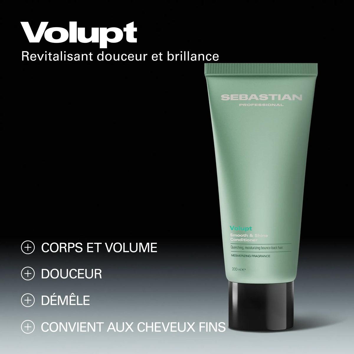 Sebastian Professional Volupt Smooth & Shine Shampooing Lissant et Brillant, 200 ml.