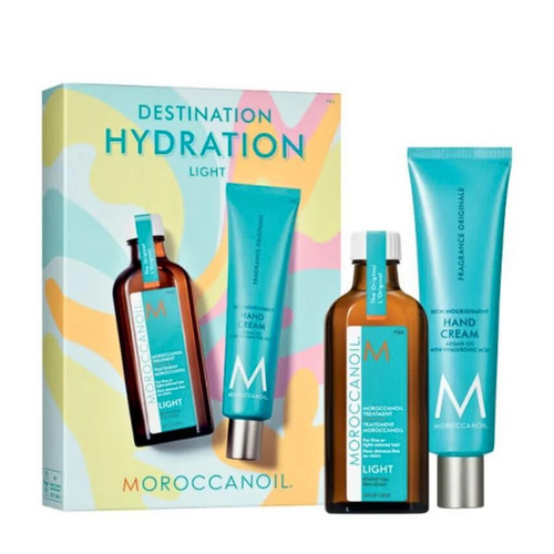 Duo Destination Hydration Light - Traitement original light et crème pour les mains-Ensembles et coffrets||Sets & Boxes-MOROCCANOIL-Gisèle produits de beauté