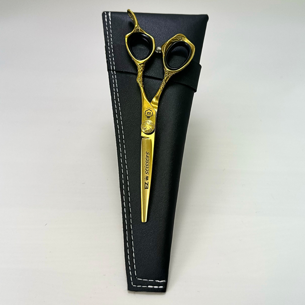 Dragon - Ciseau de coupe-Ciseaux & lames||Scissors & Blades-EZ SCISSORS-Gold-Droitier-5'5''-Gisèle produits de beauté