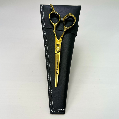 Dragon - Ciseau de coupe-Ciseaux & lames||Scissors & Blades-EZ SCISSORS-Gold-Droitier-5'5''-Gisèle produits de beauté
