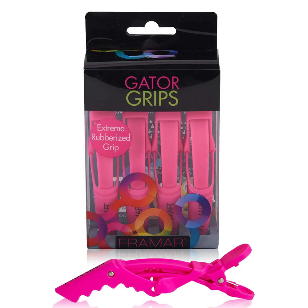 FRAMAR_Gator Grip - Pinces extensibles (paquet de 4)_Rose-_Gisèle produits de beauté