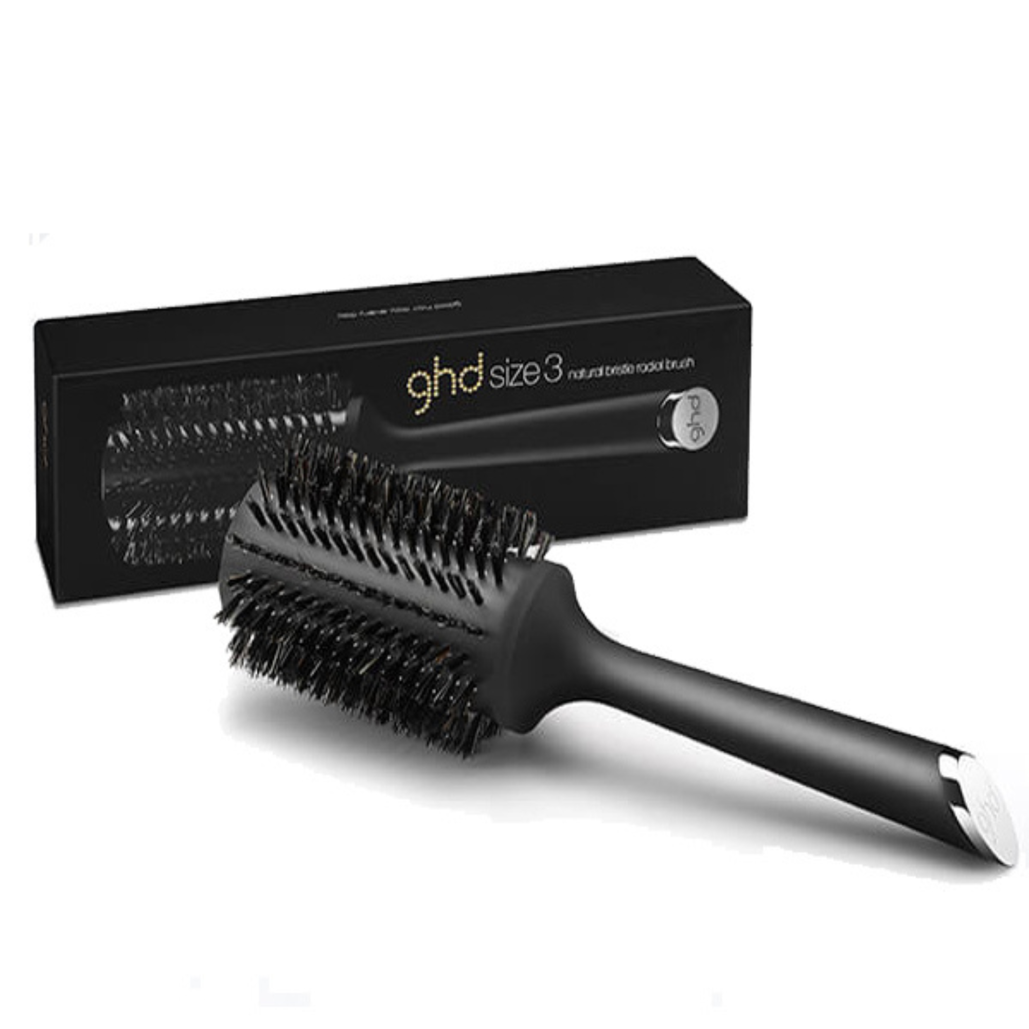 GHD_Brosse ronde en poil naturel_Size 3 - 45mm-Noir_Gisèle produits de beauté
