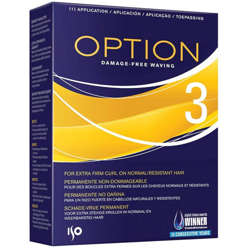 ISO  Option 3 permanente non dommageable, pour des boucles extra fermes sur les cheveux normaux et résistants.