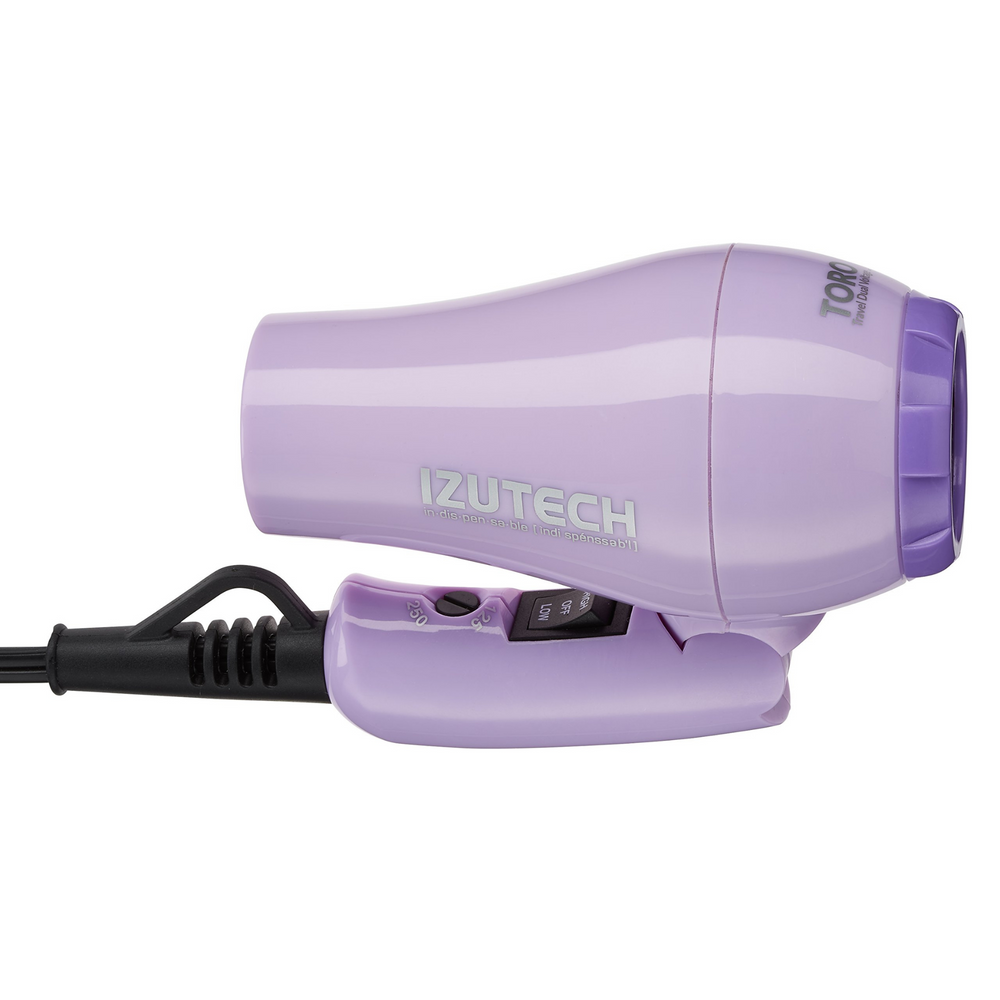 Izutech Toro 2400, Mini sèche-cheveux pliable mauve.