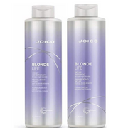 Duo Joico Blonde Life format 1L, Shampooing violet et Revitalisant violet pour des blonds éclatants à tonalité froide.
