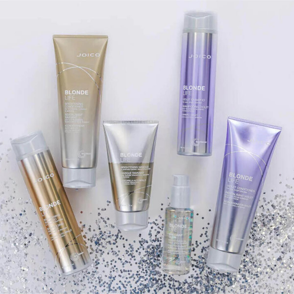 Joico Blonde Life, Shampooing violet pour des blonds éclatants à tonalité froide.