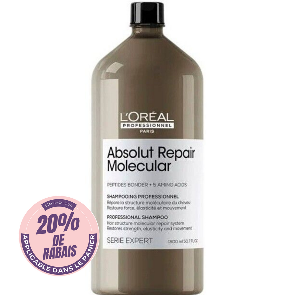 L'ORÉAL PROFESSIONNEL_Absolut Repair Molecular - Shampooing restructurant_1500ml-_Gisèle produits de beauté