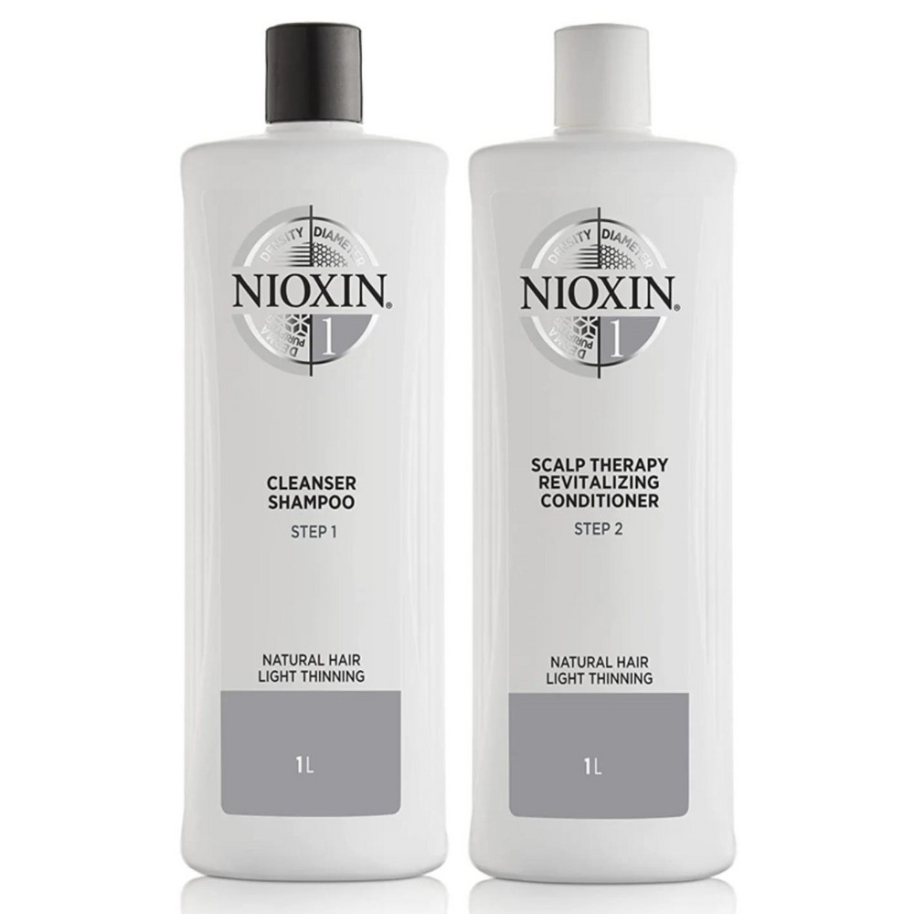 NIOXIN_Système 1 - Duo cleanser shampooing et soin revitalisant du cuir chevelu_-_Gisèle produits de beauté