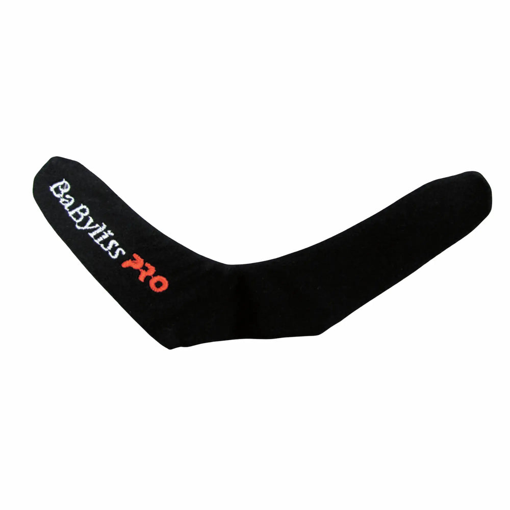 Gant thermique noir à deux doigts BaByliss PRO Nano Titanium, résistant à la chaleur, utilisé pour protéger les doigts lors de l'utilisation d'un fer à friser sans pince.